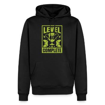 40ème anniversaire de jeu - Sweat à capuche Premium bio Homme - noir - Devant - Nico (187cm)