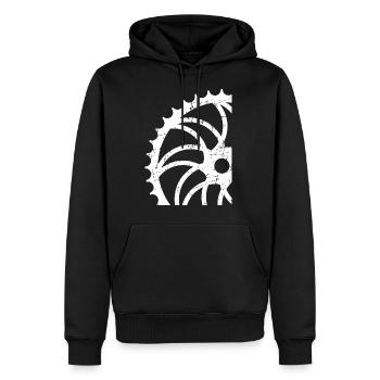 Fahrradfahrer - Männer Premium Bio Hoodie - Schwarz - Vorne - Nico (187cm)