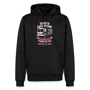 Feuerwehr - Männer Premium Bio Hoodie - Schwarz - Vorne - Nico (187cm)