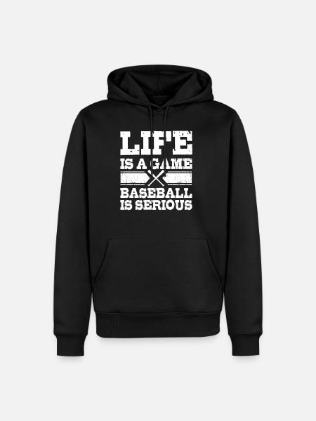 baseball - Men’s Premium Organic Hoodie - black