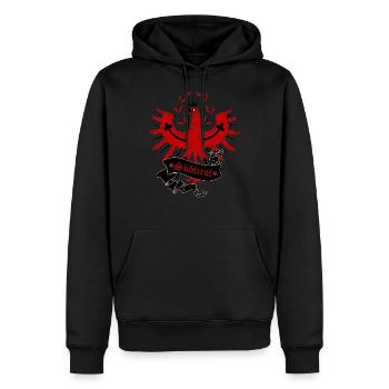 Südtirol - Männer Premium Bio Hoodie - Schwarz - Vorne - Nico (187cm)
