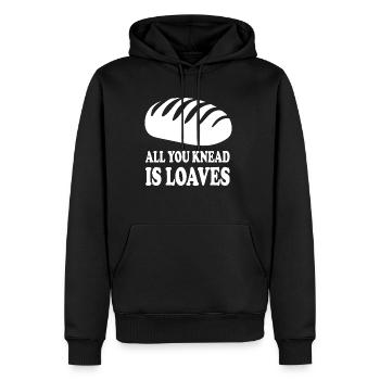 Brot Bäckerei - Männer Premium Bio Hoodie - Schwarz - Vorne - Nico (187cm)