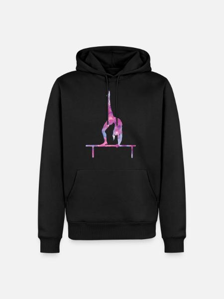 Gymnastik Malerei - Männer Premium Bio Hoodie - Schwarz