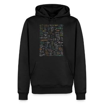Maths de collection de formule - Sweat à capuche Premium bio Homme - noir - Devant - Nico (187cm)