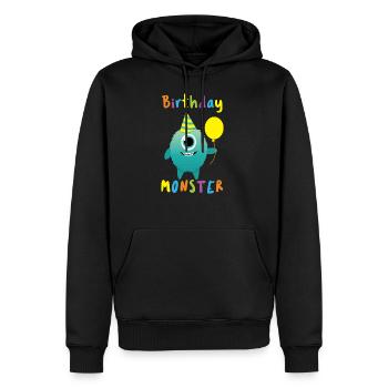 Anniversaire Monster Kids - Sweat à capuche Premium bio Homme - noir - Devant - Nico (187cm)