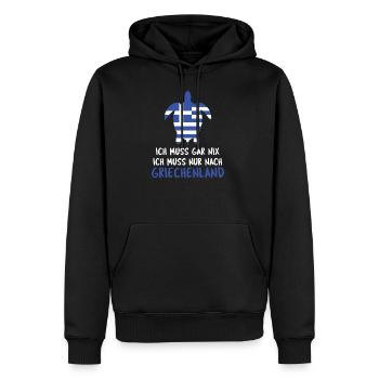 Griechenland - Männer Premium Bio Hoodie - Schwarz - Vorne - Nico (187cm)