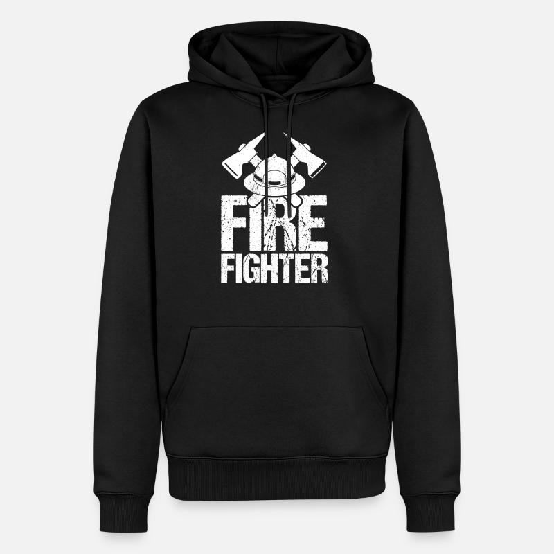 Feuerwehr - Männer Premium Bio Hoodie - Schwarz