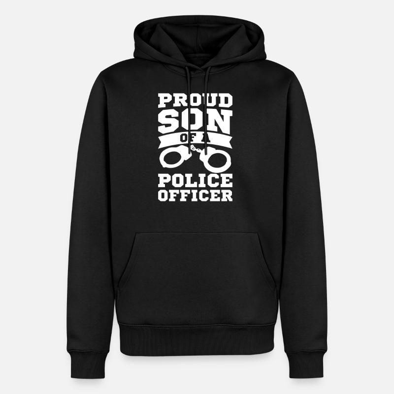 Polizei - Männer Premium Bio Hoodie - Schwarz