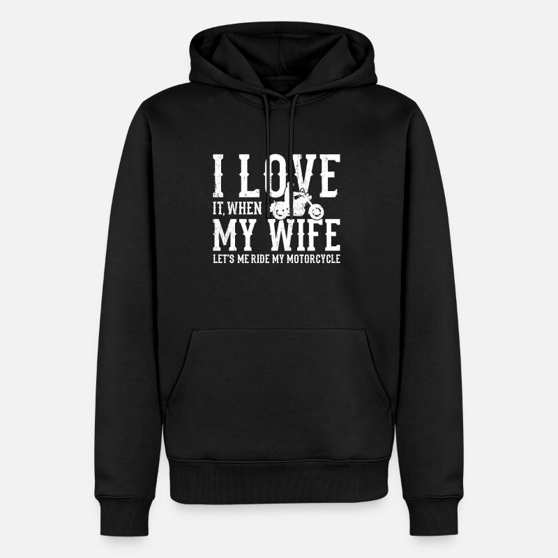 Motorrad - Männer Premium Bio Hoodie - Schwarz