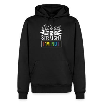 LGBT Lesbisch Trans Gay Schwu Sprüche lustig cool - Männer Premium Bio Hoodie - Schwarz - Vorne - Nico (187cm)