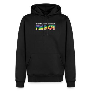 lgbt - Männer Premium Bio Hoodie - Schwarz - Vorne - Nico (187cm)