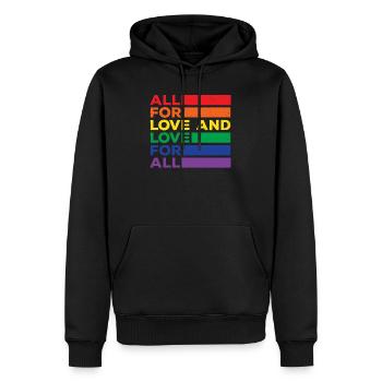 lgBT - Männer Premium Bio Hoodie - Schwarz - Vorne - Nico (187cm)