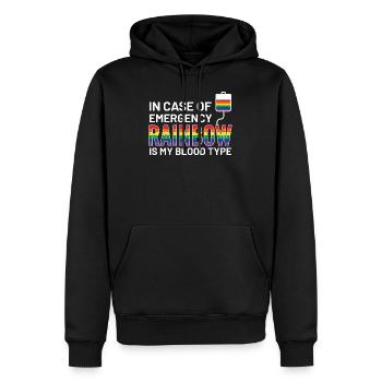 lgBT - Männer Premium Bio Hoodie - Schwarz - Vorne - Nico (187cm)