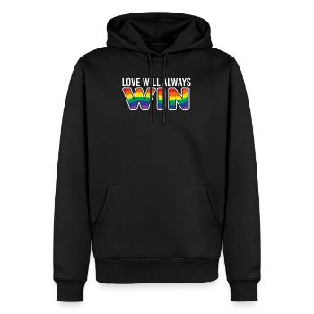 lgBT - Männer Premium Bio Hoodie - Schwarz - Vorne - Nico (187cm)