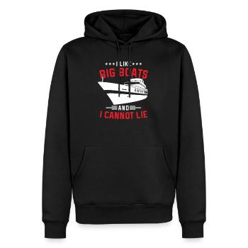 Croisière - Sweat à capuche Premium bio Homme - noir - Devant - Nico (187cm)