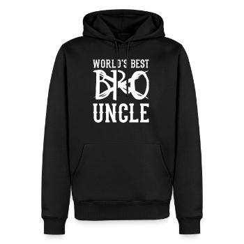 Onkel - Männer Premium Bio Hoodie - Schwarz - Vorne - Nico (187cm)