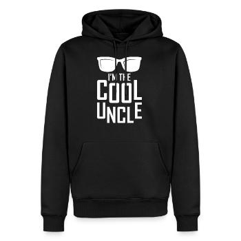 Onkel - Männer Premium Bio Hoodie - Schwarz - Vorne - Nico (187cm)