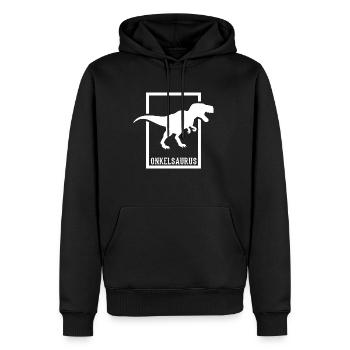 Onkel - Männer Premium Bio Hoodie - Schwarz - Vorne - Nico (187cm)