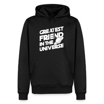 Freundschaft - Männer Premium Bio Hoodie - Schwarz - Vorne - Nico (187cm)