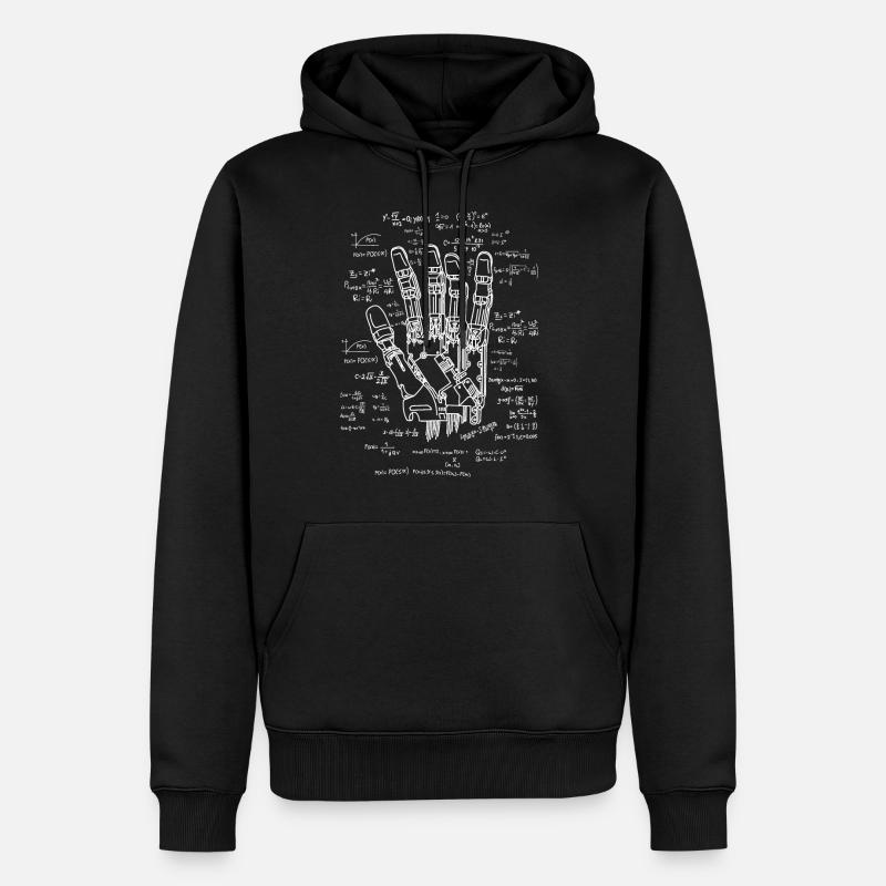 Formulaire ingénieur robot - Sweat à capuche Premium bio Homme - noir