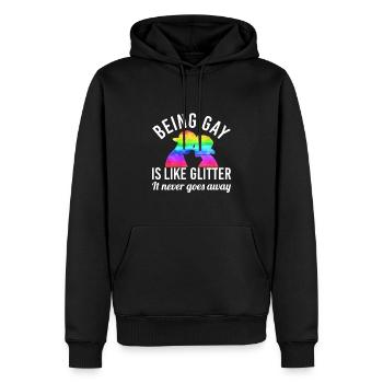 lgBT - Männer Premium Bio Hoodie - Schwarz - Vorne - Nico (187cm)