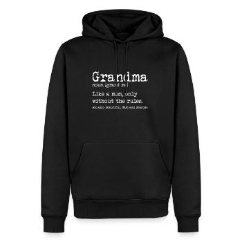 Granny - Men’s Premium Organic Hoodie - black - Front - Nico (187cm)
