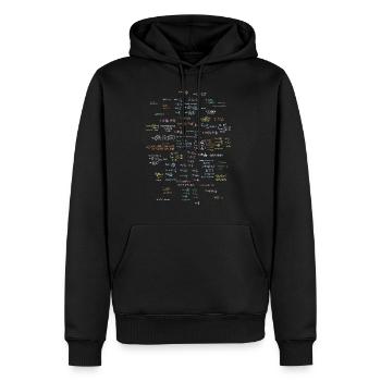 Ingenieur Formelsammlung - Männer Premium Bio Hoodie - Schwarz - Vorne - Nico (187cm)