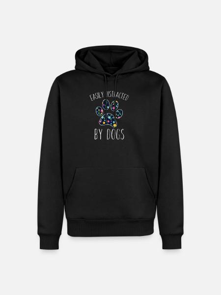 Hunde - Männer Premium Bio Hoodie - Schwarz