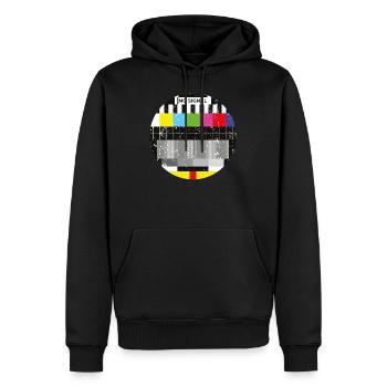 Image d’essai Rétro Vintage - Sweat à capuche Premium bio Homme - noir - Devant - Nico (187cm)