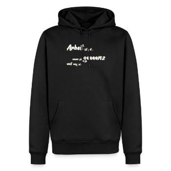 lustige status sprüche t shirt - Geschenkidee - Männer Premium Bio Hoodie - Schwarz - Vorne - Nico (187cm)