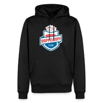 Doppelkopf Club Kartenspiel - Männer Premium Bio Hoodie - Schwarz - Vorne - Nico (187cm)
