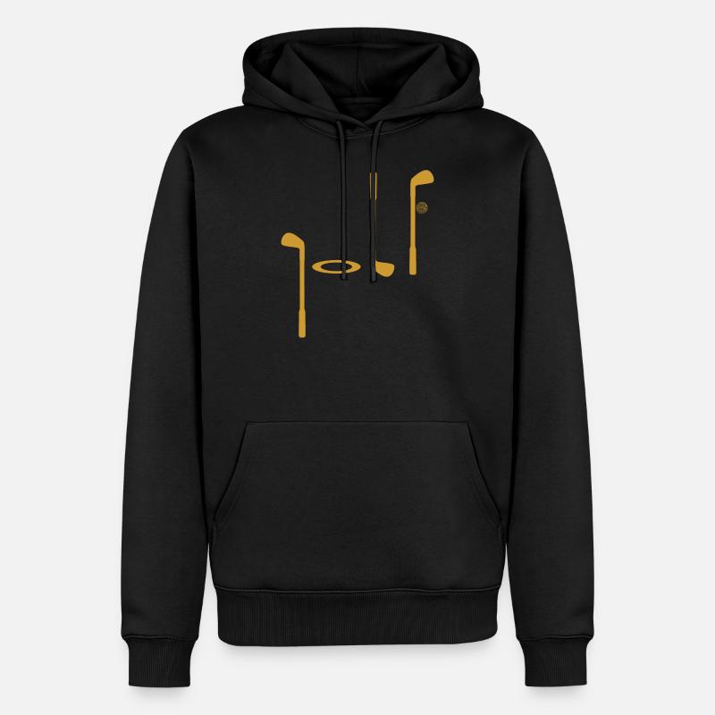 Golf. - Männer Premium Bio Hoodie - Schwarz