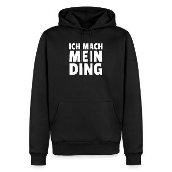 Ich Mach Mein Ding - Männer Premium Bio Hoodie - Schwarz - Vorne - Nico (187cm)