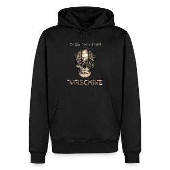 Je ne suis pas une machine - Sweat à capuche Premium bio Homme - noir - Devant - Nico (187cm)
