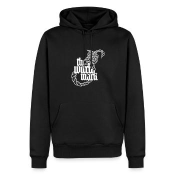 La marque de sorcière - Sweat à capuche Premium bio Homme - noir - Devant - Nico (187cm)