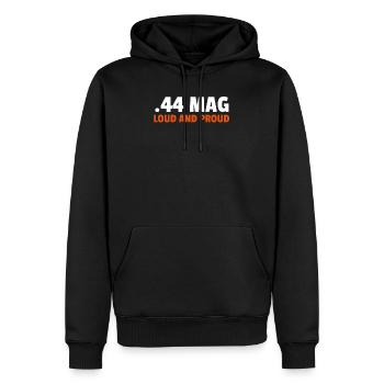 .44 Mag fort et fier - Sweat à capuche Premium bio Homme - noir - Devant - Nico (187cm)