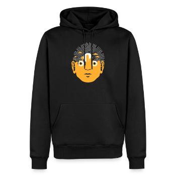 Visage de la ville - Sweat à capuche Premium bio Homme - noir - Devant - Nico (187cm)