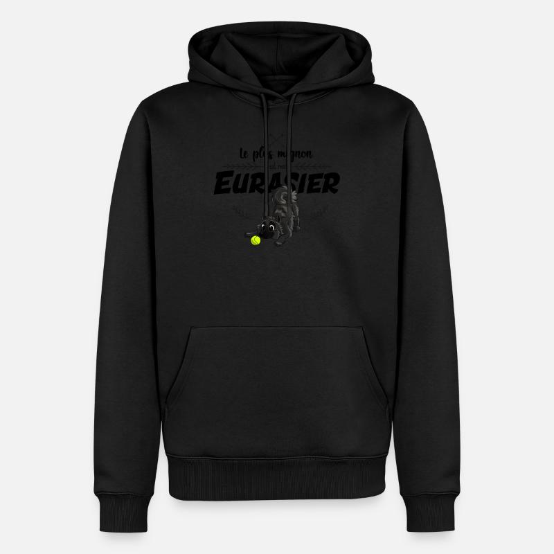 Der süßeste Eurasier - Männer Premium Bio Hoodie - Schwarz