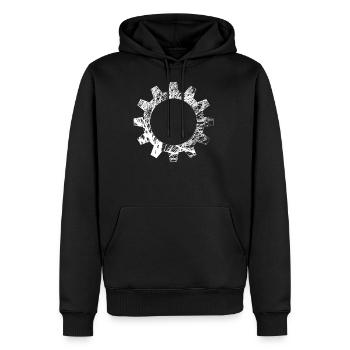 Gothic, EBM, Industrial - Sweat à capuche Premium bio Homme - noir - Devant - Nico (187cm)