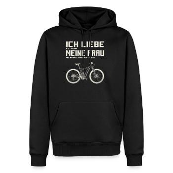 Mountainbike Downhill Freeride mtblife Geschenk - Männer Premium Bio Hoodie - Schwarz - Vorne - Nico (187cm)
