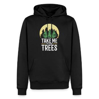 Lustig Natur Camping Nature Herr Dame Mann Spruch - Männer Premium Bio Hoodie - Schwarz - Vorne - Nico (187cm)
