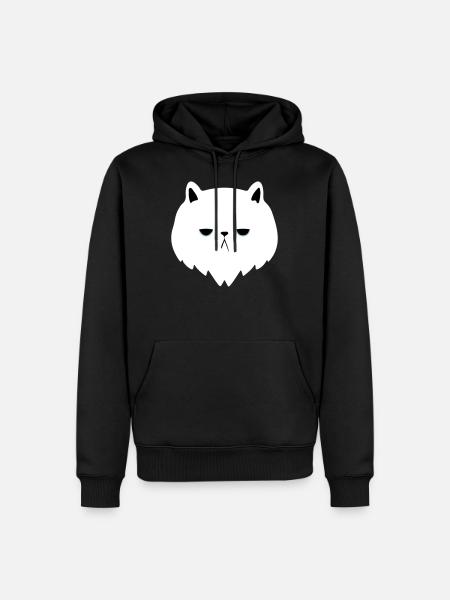 chat s'ennuie - Sweat à capuche Premium bio Homme - noir