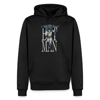 Batman court dans la nuit - Sweat à capuche Premium bio Homme - noir - Devant - Nico (187cm)