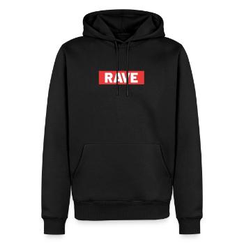 Techno Festival Rave Raver Drogen Druff Herr - Männer Premium Bio Hoodie - Schwarz - Vorne - Nico (187cm)