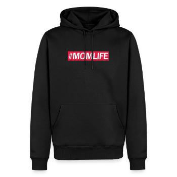 Mutter - Männer Premium Bio Hoodie - Schwarz - Vorne - Nico (187cm)