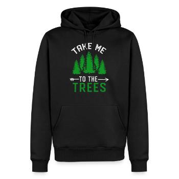 natur - Männer Premium Bio Hoodie - Schwarz - Vorne - Nico (187cm)