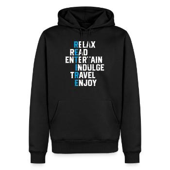 rentner - Männer Premium Bio Hoodie - Schwarz - Vorne - Nico (187cm)