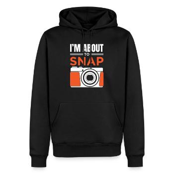 photographer - Men’s Premium Organic Hoodie - black - Front - Nico (187cm)