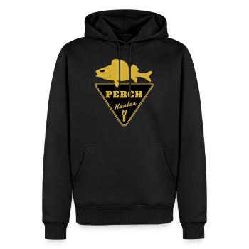 Perch Hunter Batch 2 - Men’s Premium Organic Hoodie - black - Front - Nico (187cm)
