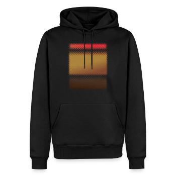 Abstrakte Kunst #6, Mein eigenes Rothko-inspiriertes Design - Männer Premium Bio Hoodie - Schwarz - Vorne - Nico (187cm)